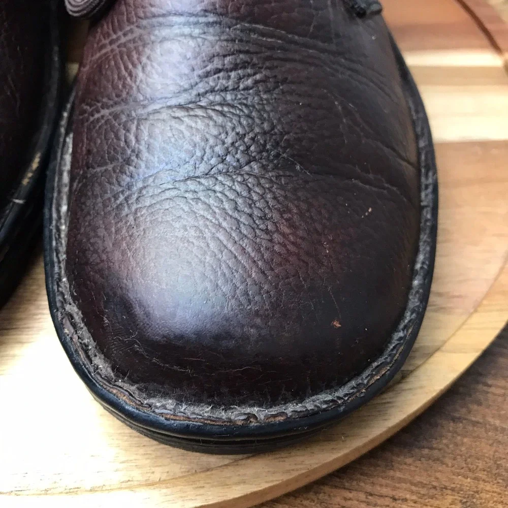 Dr. Martens Chukka Boots M 9 L 10 Brown Pebbled Leather AirWair Slip Resistant